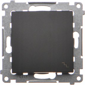 Fénykapcsoló Egylépcsős Egypólusú kapcsoló Fekete matt