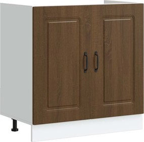 vidaXL Mosogató sljzat szekrény Kalmar barna tölgy 80x46x81,5 cm