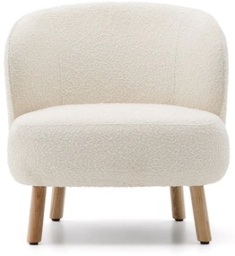 Krémszínű buklé fotel Ulit – Kave Home