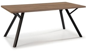 Étkezőasztal diófa dekoros asztallappal 90x160 cm Paola – Marckeric