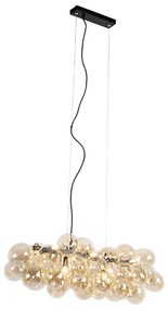 Design lĂłgĂłlĂĄmpa fekete borostyĂĄn ĂŒveggel 8 lĂĄmpĂĄs - Uvas