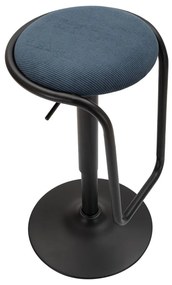 Petróleum színű-fekete kárpitozott állítható magasságú bárszék (ülésmagasság 61 cm) Destiny – Mauro Ferretti