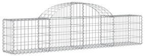 3 db íves horganyzott vas gabion kosár 200x30x40/60 cm