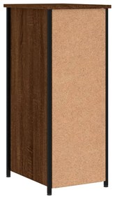 2 db barna tölgy színű szerelt fa éjjeliszekrény 32x42x80 cm