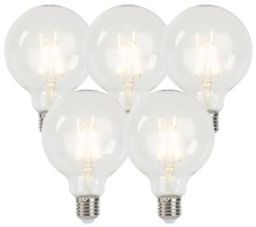 5 db E27 tompítható LED izzólámpa készlet G95 5W 470 lm 2700K