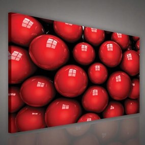 Vászonkép 100x75 Piros gömbök absztrakt fényes 3D energia dinamika