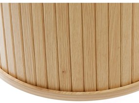 Natúr színű komód tolóajtóval, tölgyfa dekorral 120x76x45 cm Nola – Unique Furniture