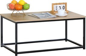 Intenso Home loft stílusú szögletes dohányzóasztal fém lábbal 90 x 40cm (Sonoma tölgy) | Masszív fém váz