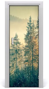 Poszter tapéta ajtóra Köd az erdőben 75x205 cm