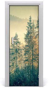 Poszter tapéta ajtóra Köd az erdőben 85x205 cm