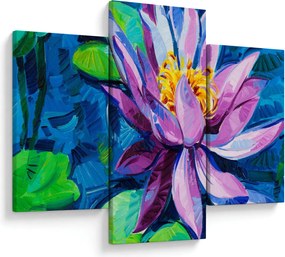 Egy vízi liliom képe a vízen (90x60 cm)