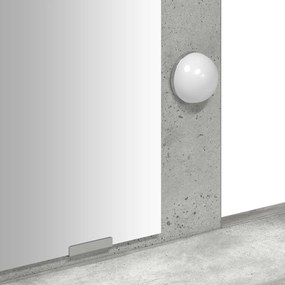 Sminktükör LED világítással Beton Szürke 100x41x140 cm