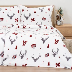4Home Stag & Bows mikroflanel ágyneműhuzat, 140 x 200 cm, 70 x 90 cm