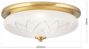 Orion DL 7-791/37 - Mennyezeti lámpa PORTO 2xE27/40W/230V átm. 37 cm arany