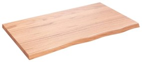 világosbarna kezelt tömör tölgyfa fali polc 100x60x(2-4) cm