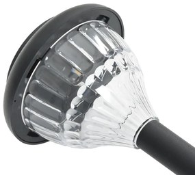 4 db meleg fehér és RGB napelemes ösvény lámpa tüskével
