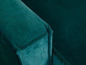 SMART VELVET sötétzöld kinyitható sarokkanapé, kétoldalas