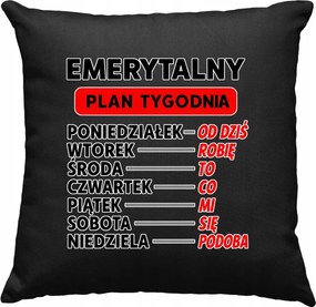 Nyugdíjas párna, laza, fekete