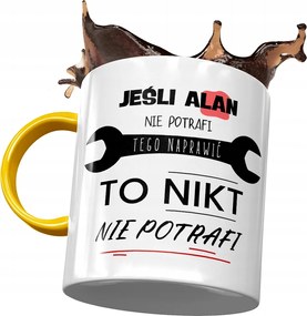 Sárga Bögre Alan Férj Kolléga Ajándék Nyomtatott Fotóval