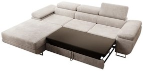 Sarokkanapé Grande (B) (bézs szürke + króm). 1100535