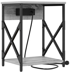 Éjjeliszekrény 2 pcs Szürke sonoma 41 x 31 x 51 cm Faanyag