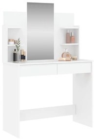 fehér fésülködőasztal tükörrel 96x39x142 cm