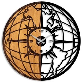 Fali óra 56 cm átmérő, 1xAA, fa/fém kivitel