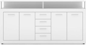 XXL/LUNA KOMODA 4D4S BIAŁY/BIAŁY