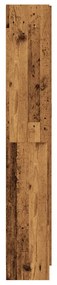 antik fa színű szerelt fa magasszekrény 82,5 x 30,5 x 185 cm