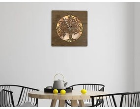 Li-Go 5652/DUB2 - LED dimmelhető falióra LED/10W/5V 20000 mAh 42x42 cm tölgy+ távirányító