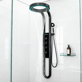 Aquajet hidromasszázs zuhanypanel fekete