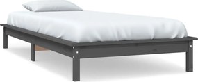 vidaXL szürke tömör fenyőfa ágykeret 90 x 190 cm (Single)
