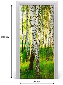 Ajtómatrica nyírfa erdő 85x205 cm