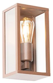 Ipari fali lámpa rozsdabarna 26 cm IP44 - Charlois