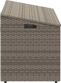 Szürke Polyrattan Kerti Tárolóláda 110 X 50 X 58 Cm