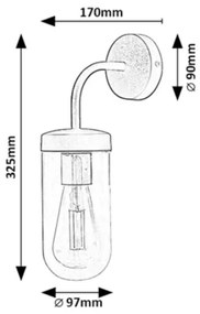 Rabalux 3309 - YAGO fürdőszobai fali lámpa 1xE27/60W/230V IP44 króm