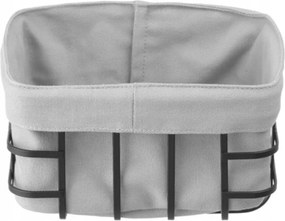 Kenyértartó Kosár Szürke Zsákkal Szögletes Hendi