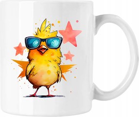 Cool Csirke bögre csillagokkal fehér 330ml