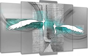 Vászonkép 100x60 Angyalok a hálószobába Türkiz