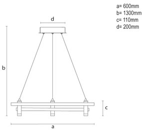 LED dimmelhető csillár kábelen LED/100W/230V 3000-6500K átm. 60 cm + távirányító