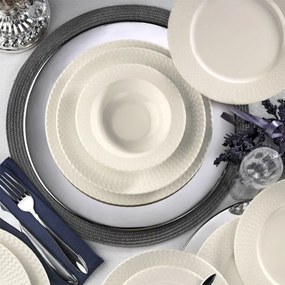 24 darabos fehér porcelán étkészlet