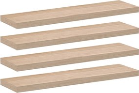 vidaXL 4 db szerelt fa függőpolc 90 x 23,5 x 4 cm