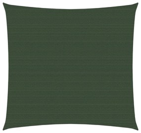 sötétzöld HDPE napvitorla 160 g/m² 4 x 4 m