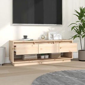 tömör fenyőfa TV-szekrény 110,5 x 34 x 40 cm