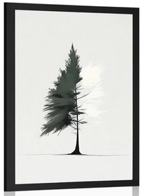 Plakát minimalista tűlevelű fa