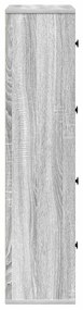 szürke sonoma színű szerelt fa könyvespolc 60x24x101,5 cm