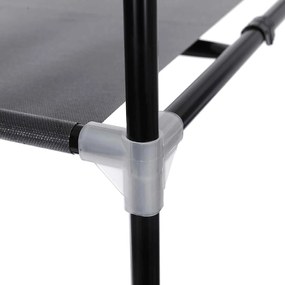 Összecsukható szövet ruhásszekrény, mobil gardrób, 75 x 45 x 160cm, fekete