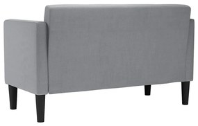 világosszürke szövet loveseat kanapé 111 cm
