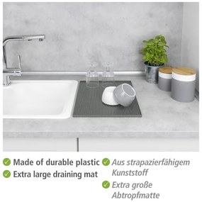 Szürke gumi edénycsepegtető alátét 40x30 cm Maxi – Wenko