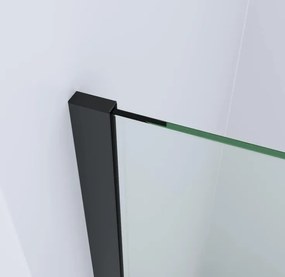 Erga Paris, Walk-In zuhany paraván 150x200 cm, 8mm átlátszó üveg, fekete profil, ERG-V02-PARIS-150x200-CL-BK
